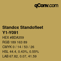 Code couleur: Standox Standofleet - Y1-Y091 | qconv.com