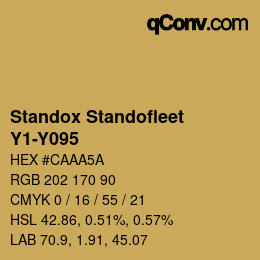 Código de color: Standox Standofleet - Y1-Y095 | qconv.com