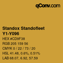 Code couleur: Standox Standofleet - Y1-Y096 | qconv.com