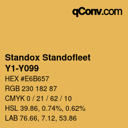 Color code: Standox Standofleet - Y1-Y099 | qconv.com