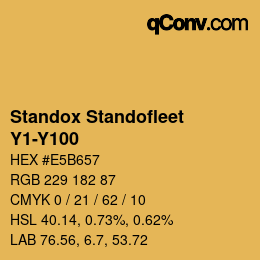 Color code: Standox Standofleet - Y1-Y100 | qconv.com