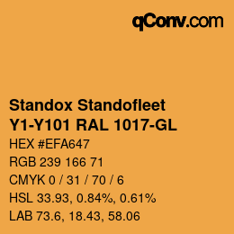 カラーコード: Standox Standofleet - Y1-Y101 RAL 1017-GL | qconv.com