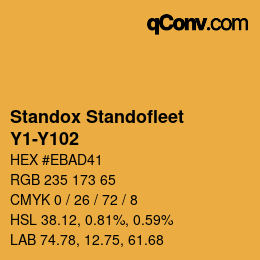 Color code: Standox Standofleet - Y1-Y102 | qconv.com