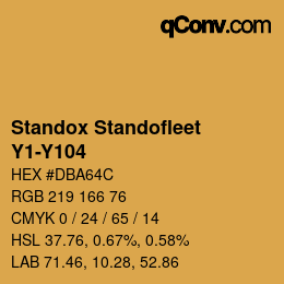 Color code: Standox Standofleet - Y1-Y104 | qconv.com