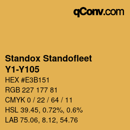 Color code: Standox Standofleet - Y1-Y105 | qconv.com