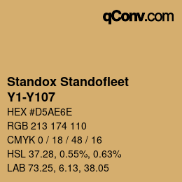 Código de color: Standox Standofleet - Y1-Y107 | qconv.com