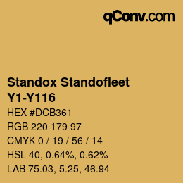 Farbcode: Standox Standofleet - Y1-Y116 | qconv.com