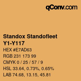 Código de color: Standox Standofleet - Y1-Y117 | qconv.com