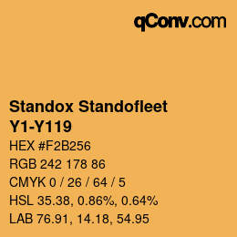 Color code: Standox Standofleet - Y1-Y119 | qconv.com