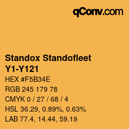 Código de color: Standox Standofleet - Y1-Y121 | qconv.com