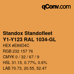 Color code: Standox Standofleet - Y1-Y123 RAL 1034-GL | qconv.com