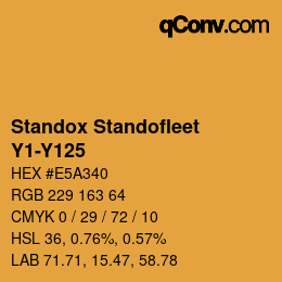 Código de color: Standox Standofleet - Y1-Y125 | qconv.com