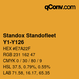 Color code: Standox Standofleet - Y1-Y126 | qconv.com