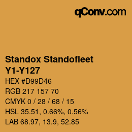 Color code: Standox Standofleet - Y1-Y127 | qconv.com