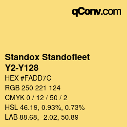 Color code: Standox Standofleet - Y2-Y128 | qconv.com