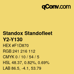 Color code: Standox Standofleet - Y2-Y130 | qconv.com