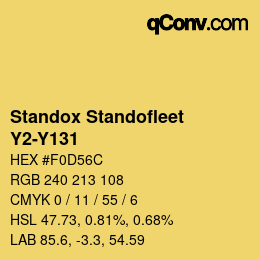 Code couleur: Standox Standofleet - Y2-Y131 | qconv.com