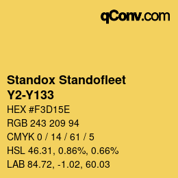 Color code: Standox Standofleet - Y2-Y133 | qconv.com