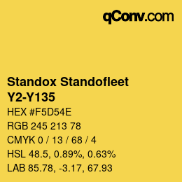 Color code: Standox Standofleet - Y2-Y135 | qconv.com