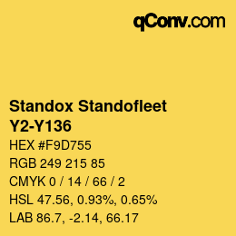 Color code: Standox Standofleet - Y2-Y136 | qconv.com