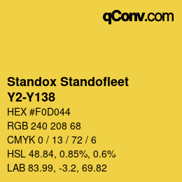 Código de color: Standox Standofleet - Y2-Y138 | qconv.com