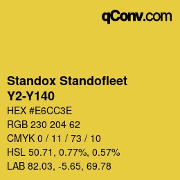 Color code: Standox Standofleet - Y2-Y140 | qconv.com