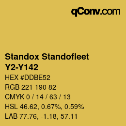 Code couleur: Standox Standofleet - Y2-Y142 | qconv.com