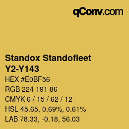 Color code: Standox Standofleet - Y2-Y143 | qconv.com