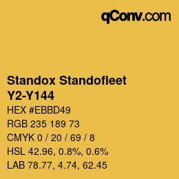 Farbcode: Standox Standofleet - Y2-Y144 | qconv.com