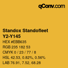 Código de color: Standox Standofleet - Y2-Y145 | qconv.com