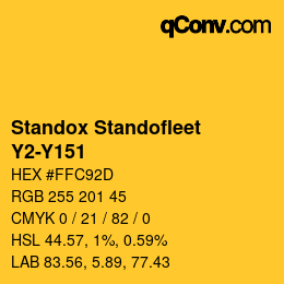 Color code: Standox Standofleet - Y2-Y151 | qconv.com