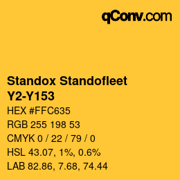 Código de color: Standox Standofleet - Y2-Y153 | qconv.com