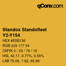 Color code: Standox Standofleet - Y2-Y154 | qconv.com