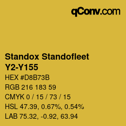 カラーコード: Standox Standofleet - Y2-Y155 | qconv.com