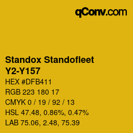 Color code: Standox Standofleet - Y2-Y157 | qconv.com