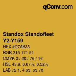 Color code: Standox Standofleet - Y2-Y159 | qconv.com