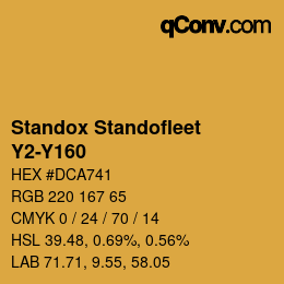 Color code: Standox Standofleet - Y2-Y160 | qconv.com