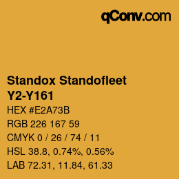 Color code: Standox Standofleet - Y2-Y161 | qconv.com