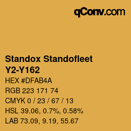 Color code: Standox Standofleet - Y2-Y162 | qconv.com