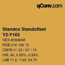 Color code: Standox Standofleet - Y2-Y163 | qconv.com