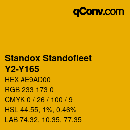 Color code: Standox Standofleet - Y2-Y165 | qconv.com