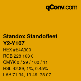 Code couleur: Standox Standofleet - Y2-Y167 | qconv.com