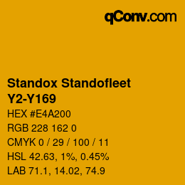Color code: Standox Standofleet - Y2-Y169 | qconv.com