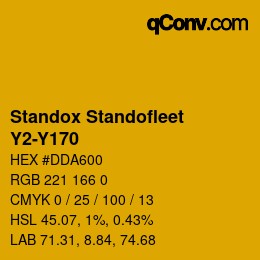Color code: Standox Standofleet - Y2-Y170 | qconv.com