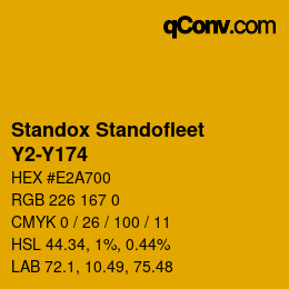Color code: Standox Standofleet - Y2-Y174 | qconv.com