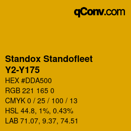 Color code: Standox Standofleet - Y2-Y175 | qconv.com