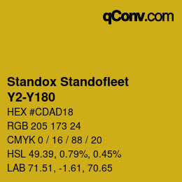 Color code: Standox Standofleet - Y2-Y180 | qconv.com