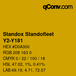 Farbcode: Standox Standofleet - Y2-Y181 | qconv.com