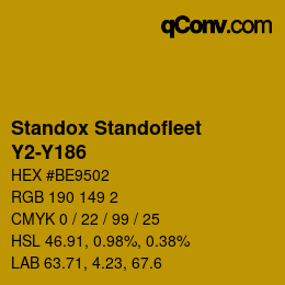 Code couleur: Standox Standofleet - Y2-Y186 | qconv.com