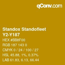 Color code: Standox Standofleet - Y2-Y187 | qconv.com